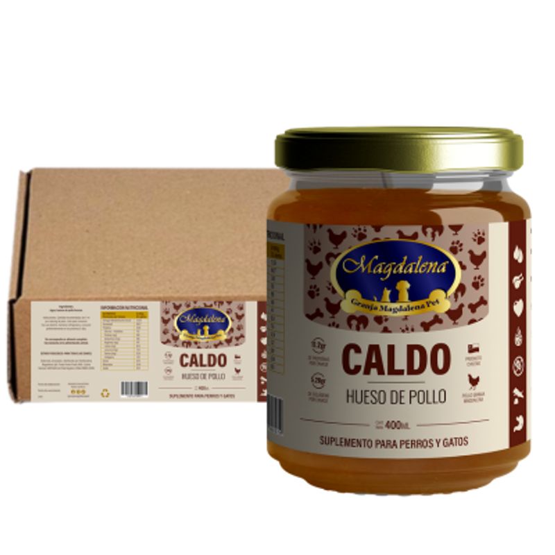 GRANJA MAGDALENA - 6 Pack Caldo de Hueso 400 Ml - Granja Magdalena Pet