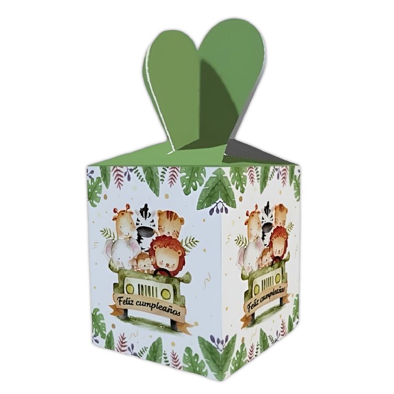 GENERICO - X6 Cajas De Regalo Safari Dulces Decoración Cotillon Safari