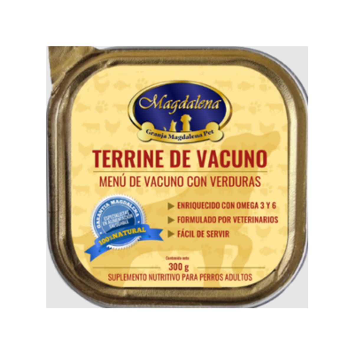 GRANJA MAGDALENA - Terrine Vacuno para perros - 300 Grs - Granja Magdalena Pet