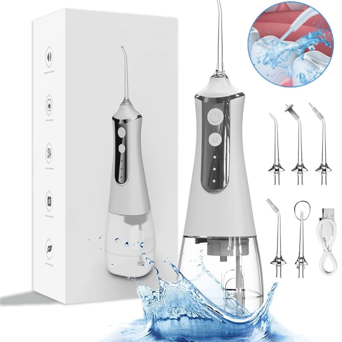 KUANGYE - Irrigador Dental Limpiador Bucal Irrigador portatil