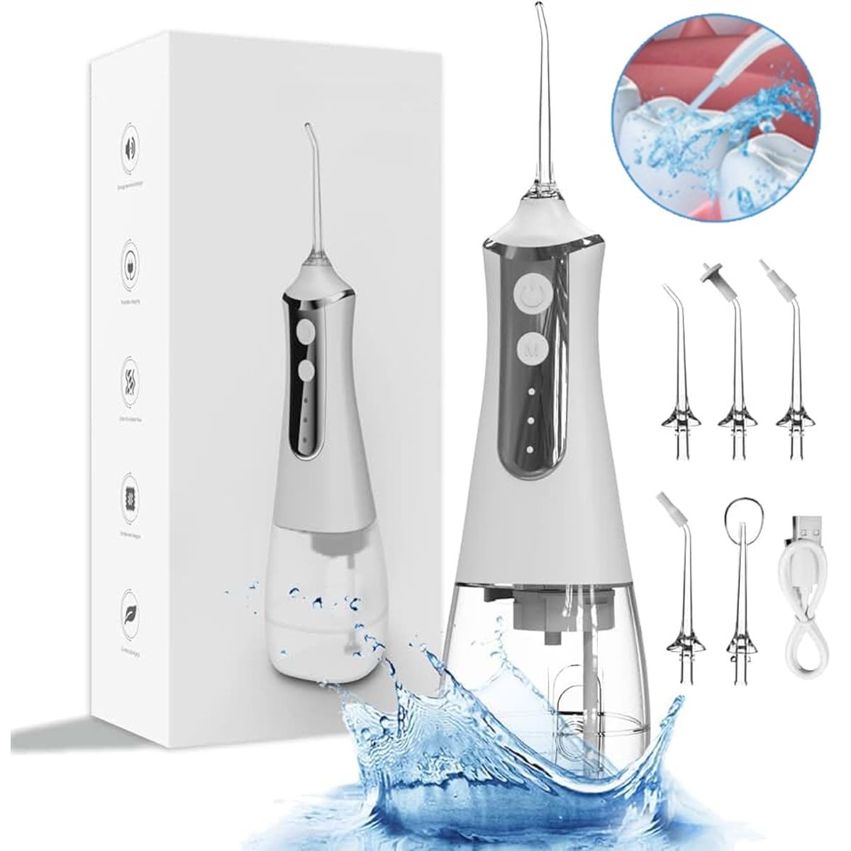 KUANGYE - Irrigador Dental Limpiador Bucal Irrigador portatil