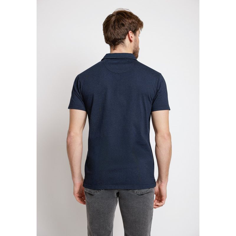 TRIAL - Polera Hombre Casual Algodón Polo Slim Marc Azul Marino