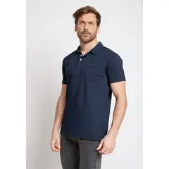 TRIAL - Polera Hombre Casual Algodón Polo Slim Marc Azul Marino