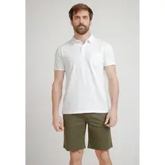 TRIAL - Polera Hombre Casual Algodón Polo Slim Marc Ecru
