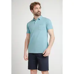 TRIAL - Polera Hombre Casual Algodón Polo Slim Marc Menta