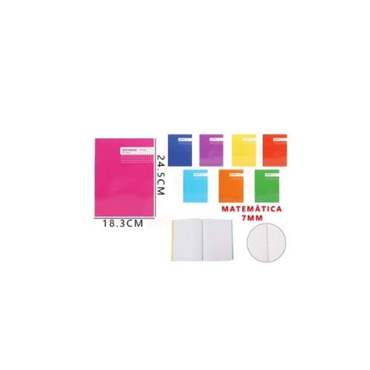 GENERICO - Cuaderno College Matemática 7Mm 24 5 18 3 Cm 80 Hojas