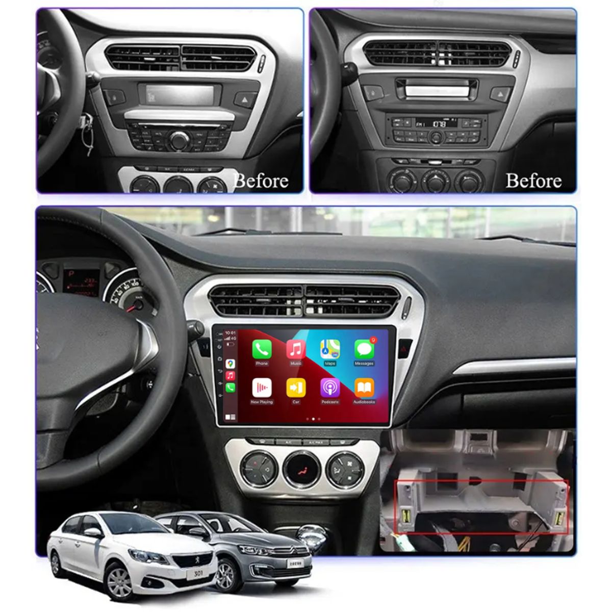 OEM - Radio Android Auto Carplay Peugeot 301 Citroën Elysse