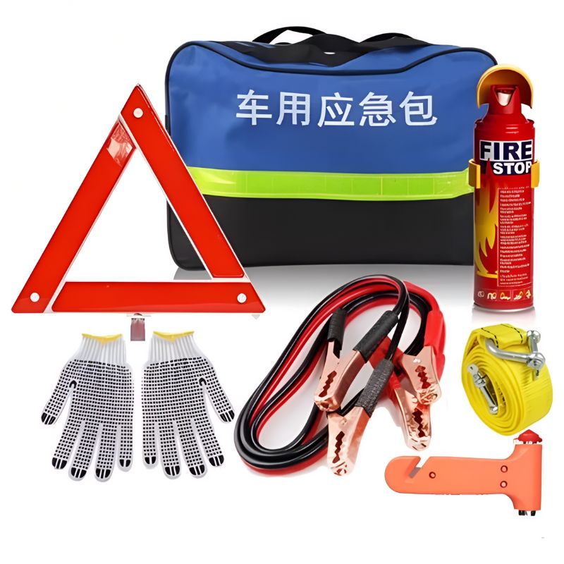 GENERICO - Kit De Emergencia Seguridad Auto con Extintor