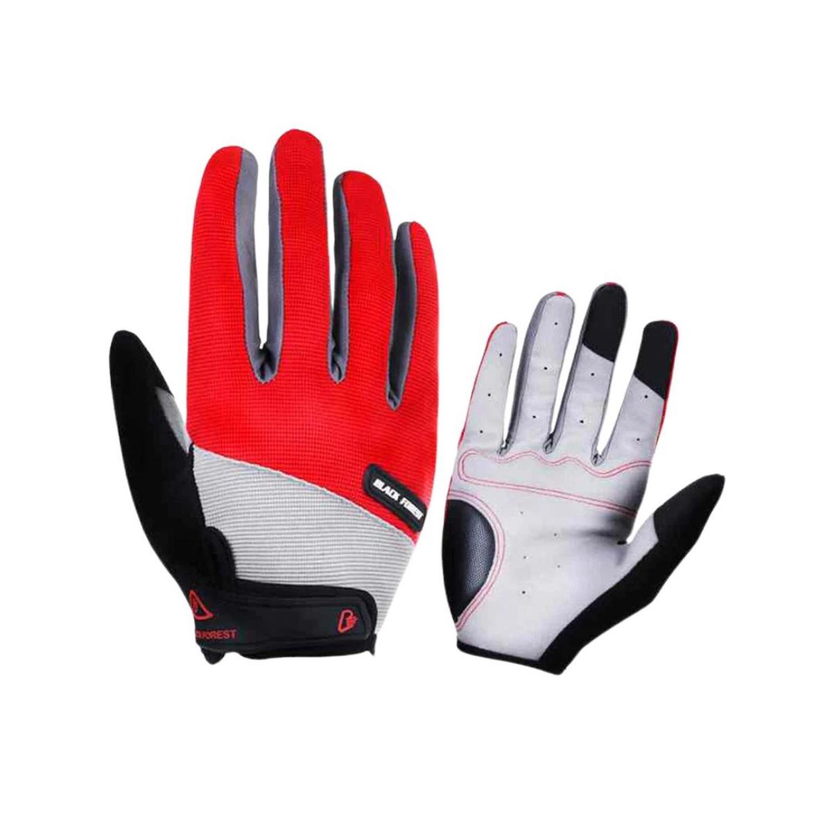 FOUR - Guantes de Ciclismo Full Dedos - Black Forest - Gris - L