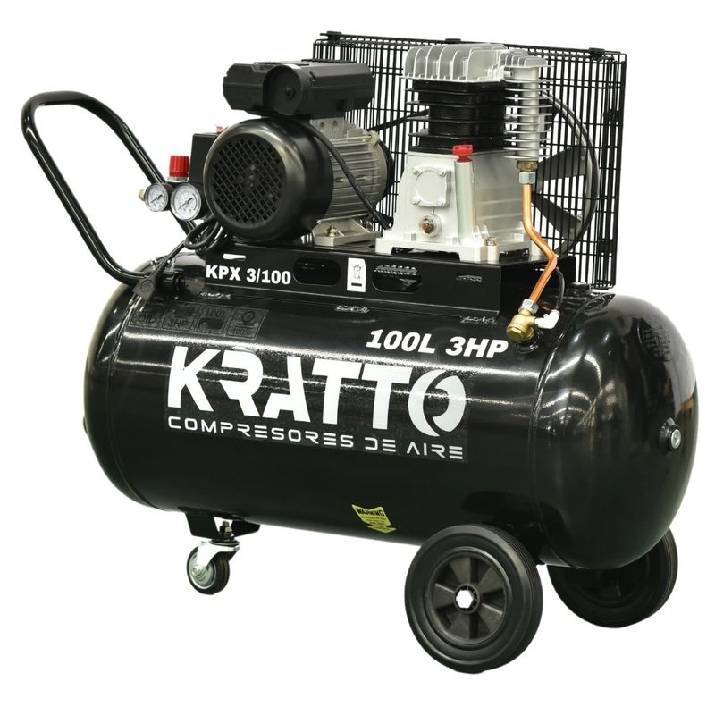 KRATTO - Compresor de Aire 3HP 100Litros KRATTO