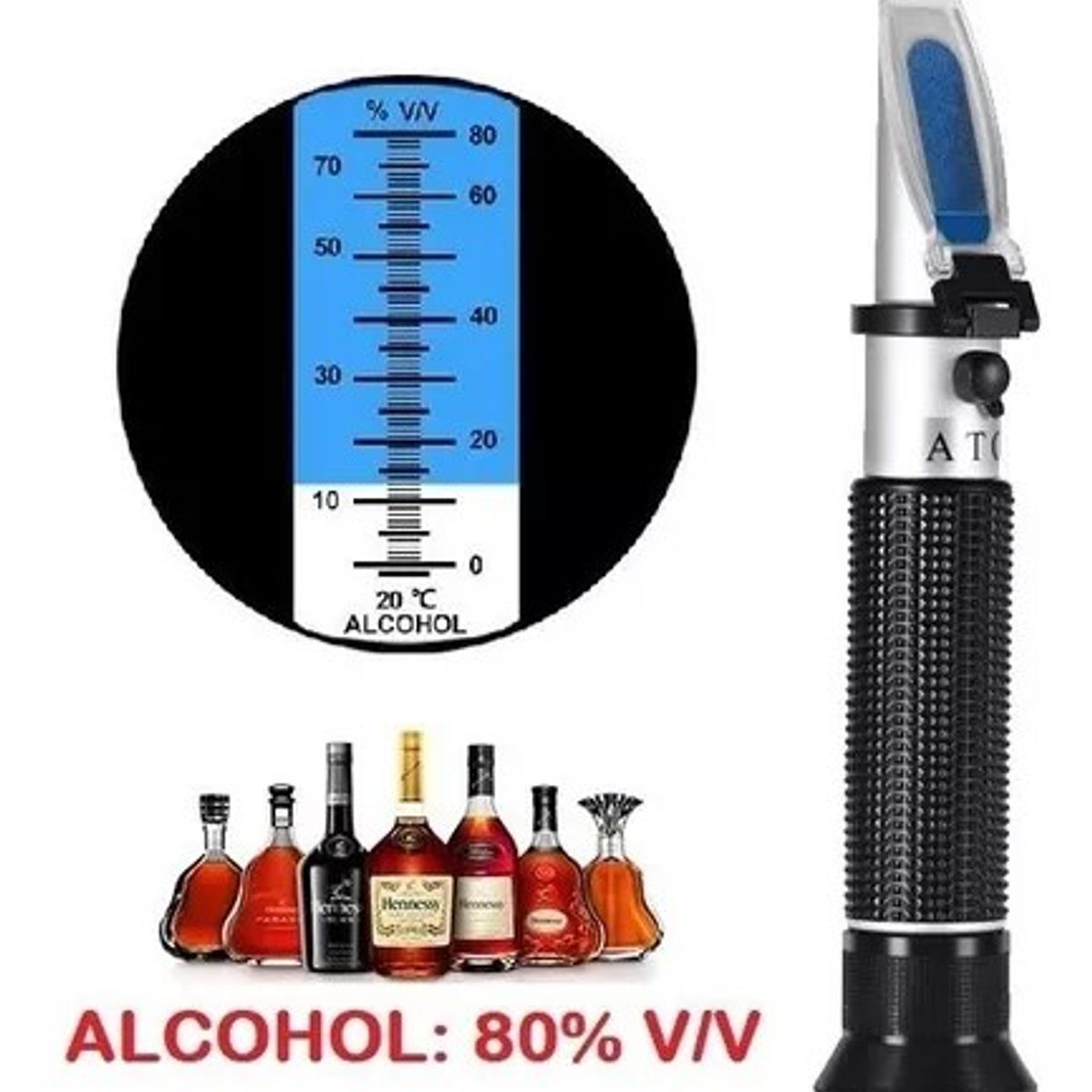 GENERICO - Refractometro Alcohol Atc 0-80