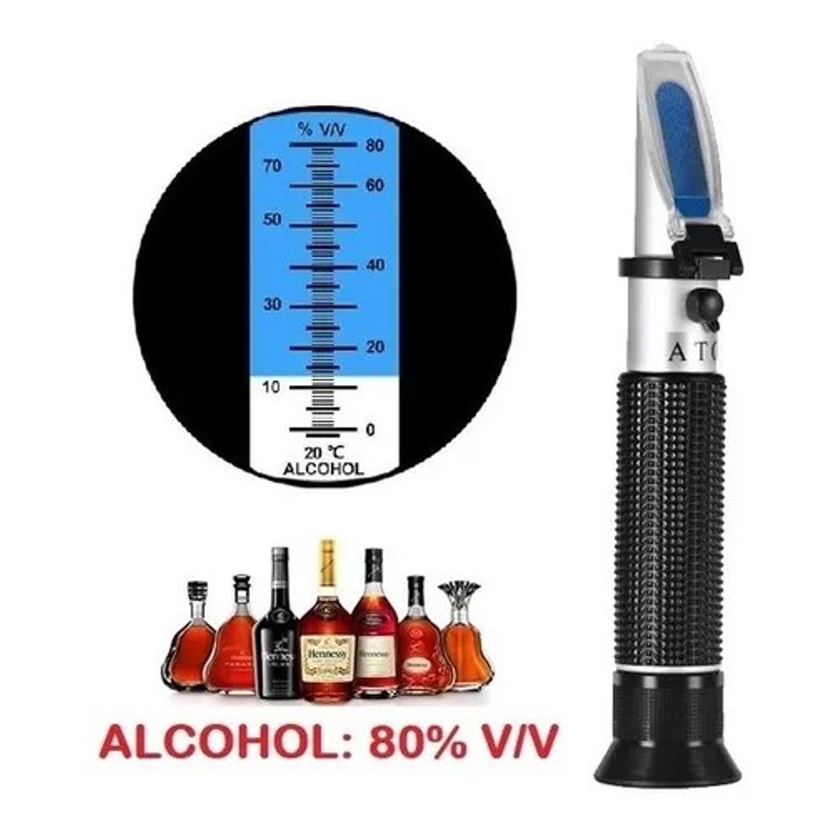 GENERICO - Refractometro Alcohol Atc 0-80