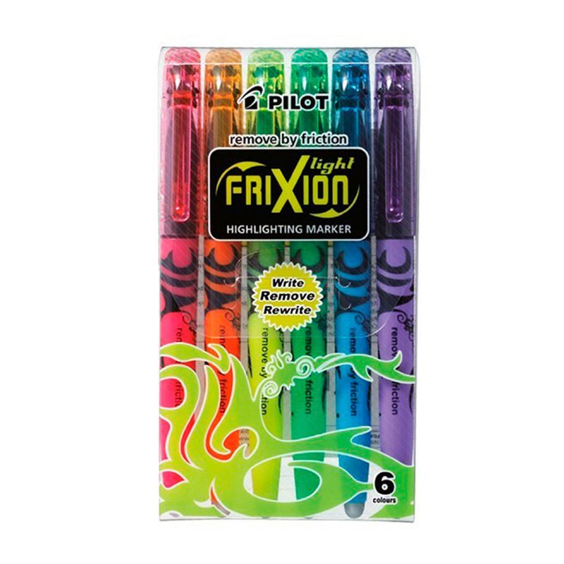 PILOT - Set 6 Destacadores Frixion Light Punta Biselada Pilot