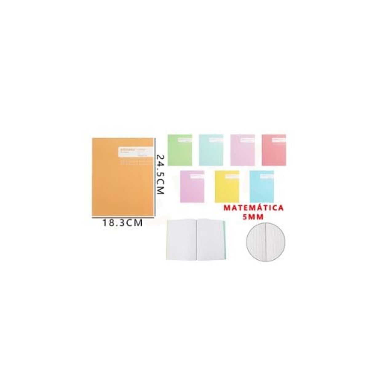 GENERICO - Cuaderno College Matemática 5Mm 24 5 18 3 Cm 80 Hojas