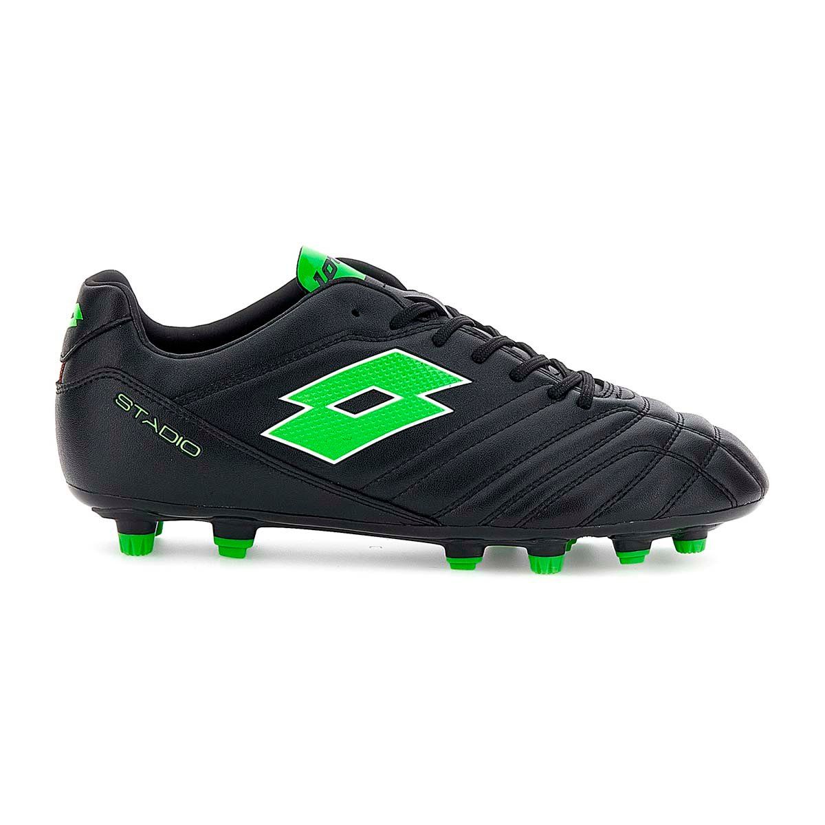 LOTTO - Zapato de Futbol Hombre Lotto - Stadio FG 705 Negro Verde - Negro - 42,5