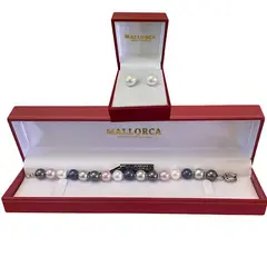 MALLORCA - PULSERA COLORES Y AROS CONJUNTO PERLAS DE