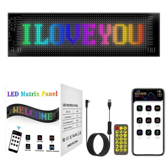 GENERICO - Letrero LED 16X32 Programable con Wifi