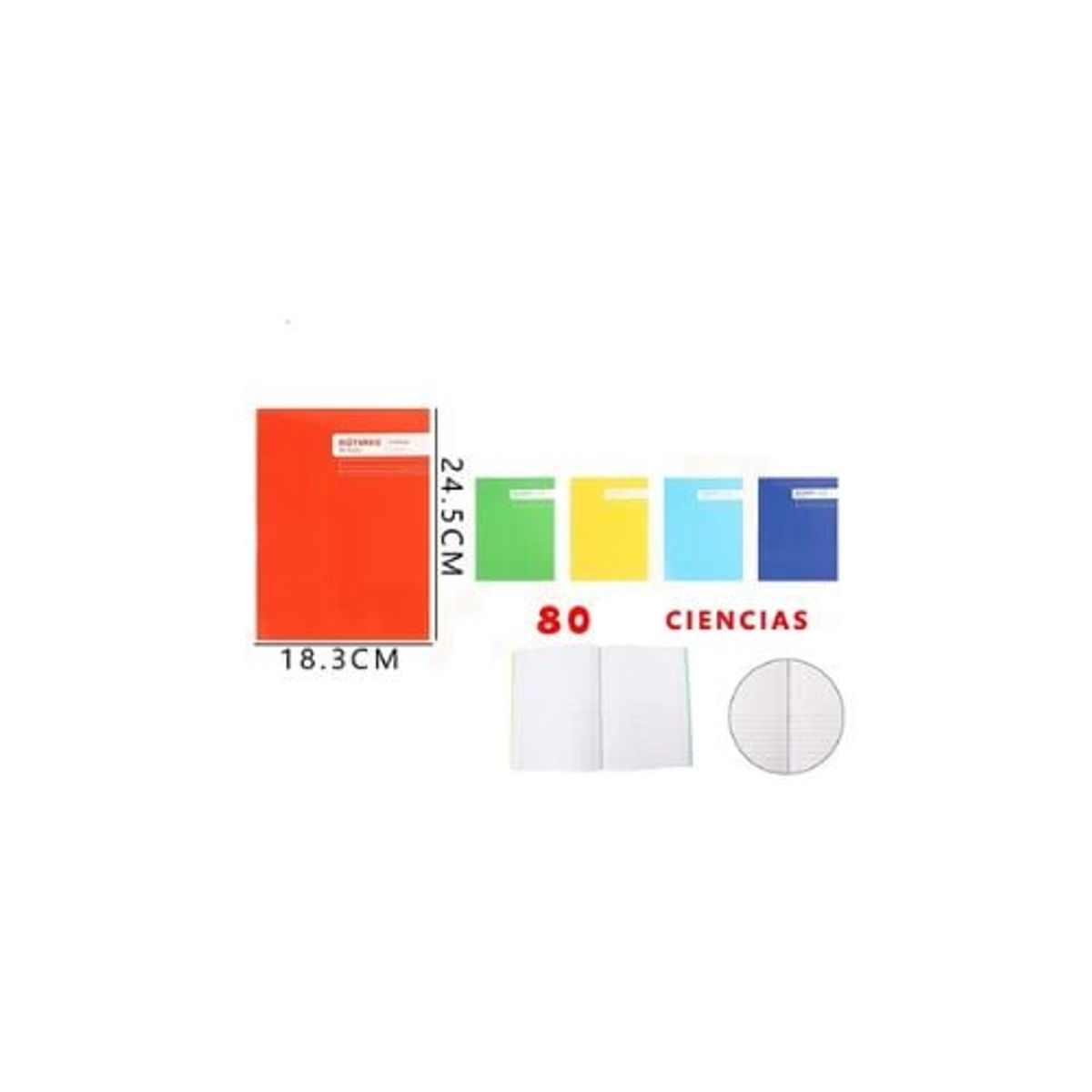 GENERICO - Cuaderno De Ciencias Collage 5 Mm 80 Hojas