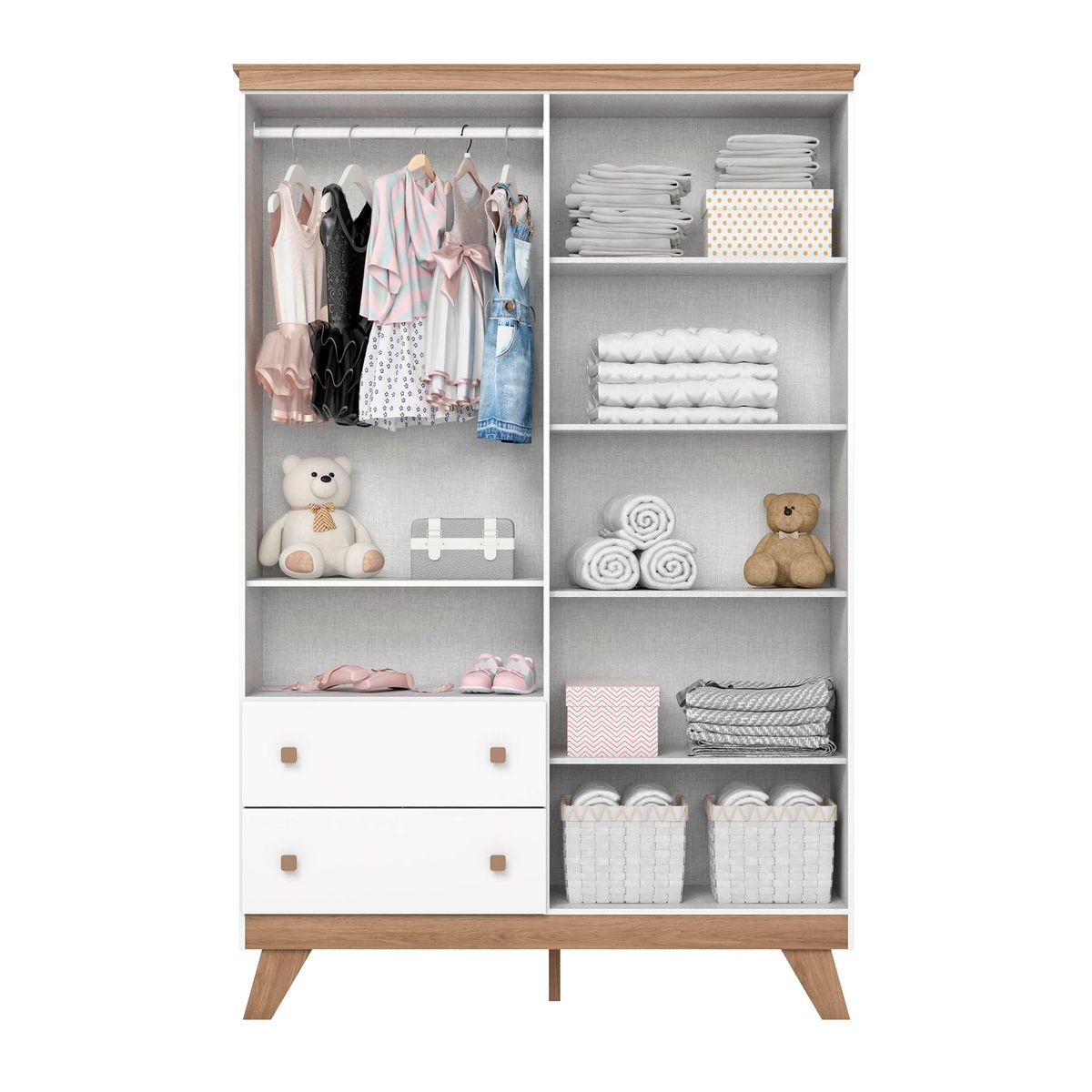 HOME MOBILI - Closet Aurora Blanco 4P 2C
