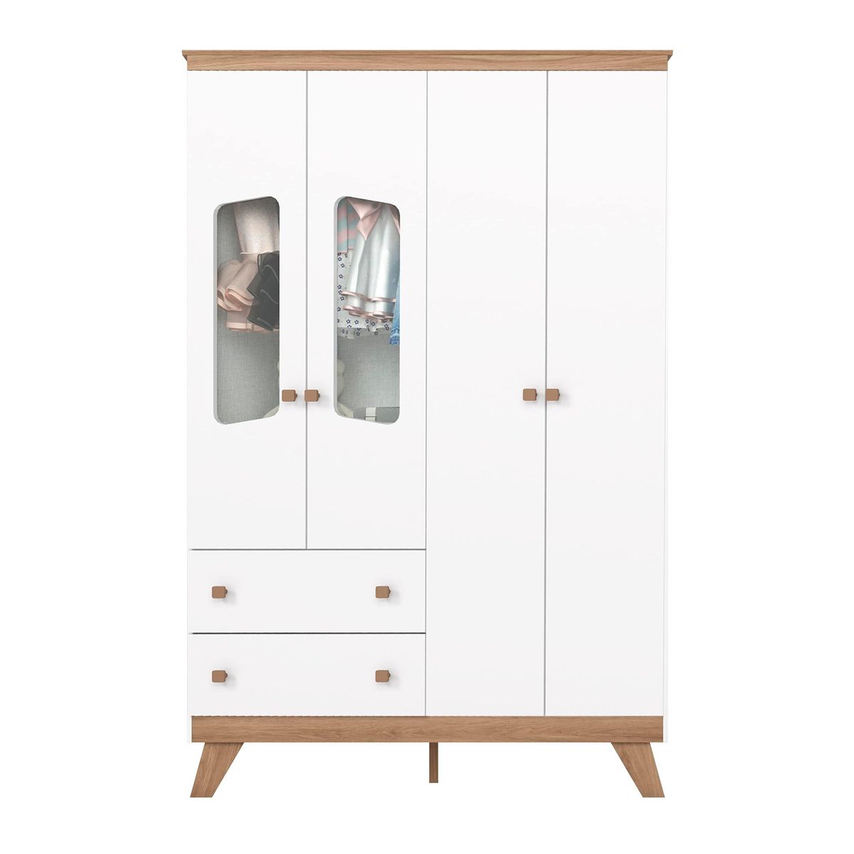 HOME MOBILI - Closet Aurora Blanco 4P 2C