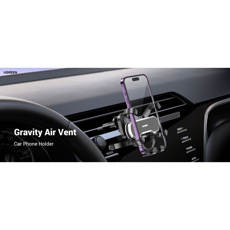 UGREEN - Soporte Celular Arco Tipo Clip Para Rejilla De Ventilacion Automovil