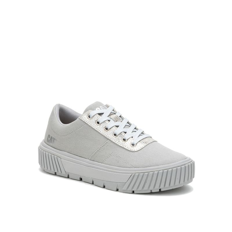 CAT - Zapatilla Casual Mujer Amp Canvas Gris Claro CAT
