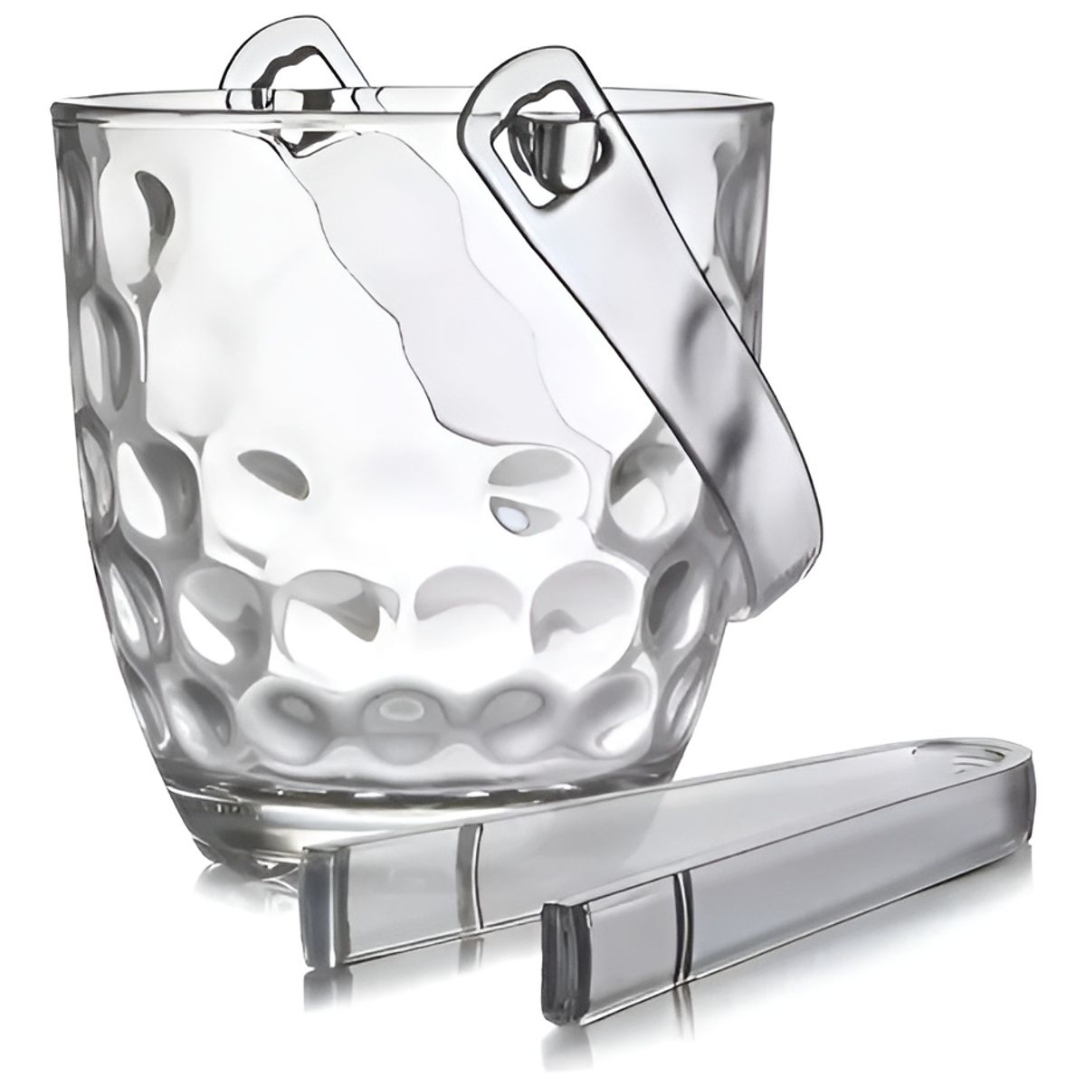 GENERICO - Hielera De Vidrio Con Pinzas Cubetas De Hielo Hielera Cubeta