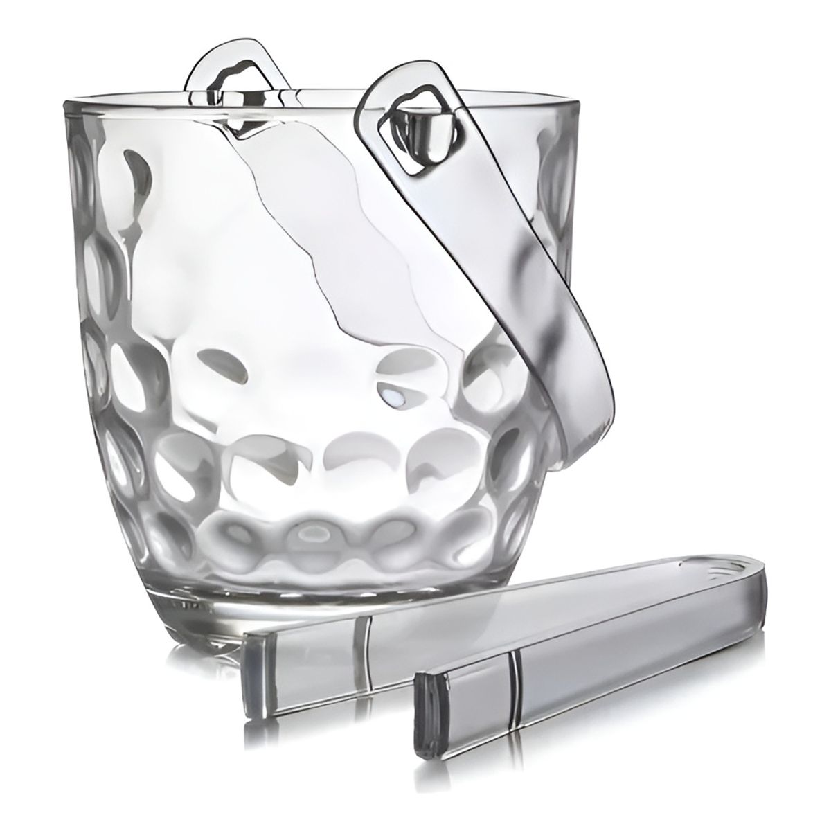 GENERICO - Hielera De Vidrio Con Pinzas Cubetas De Hielo Hielera Cubeta