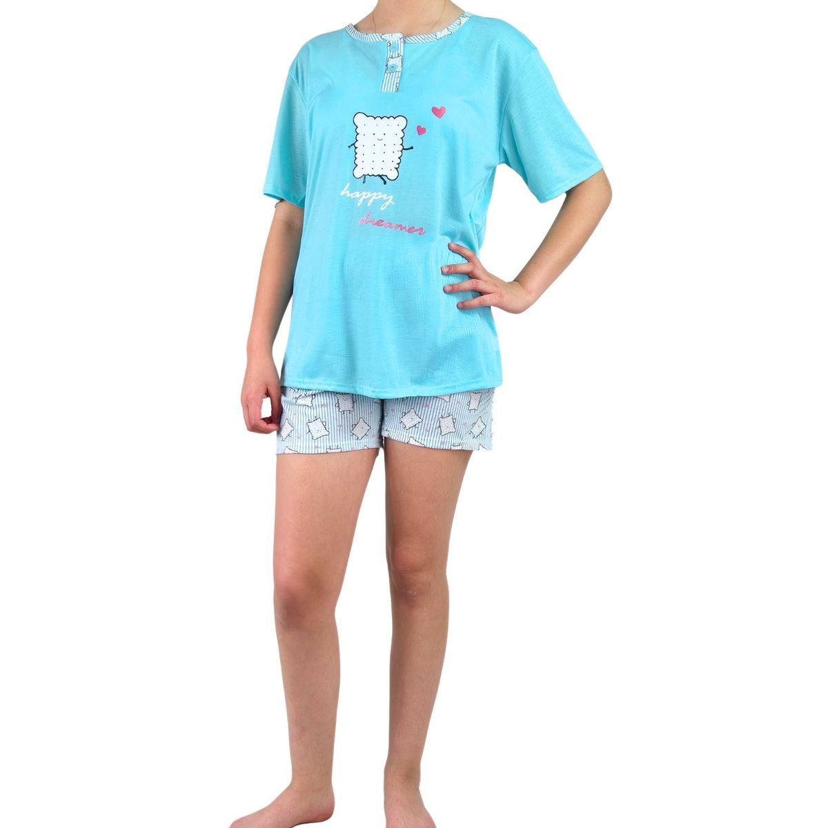 LIKE SHOP - Pijama Mujer Verano Manga Corta y Short 497