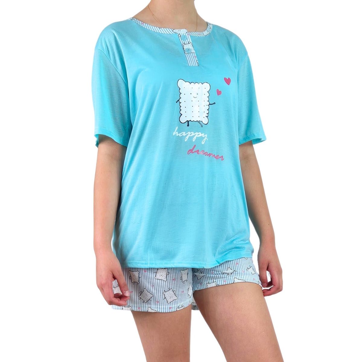 LIKE SHOP - Pijama Mujer Verano Manga Corta y Short 497