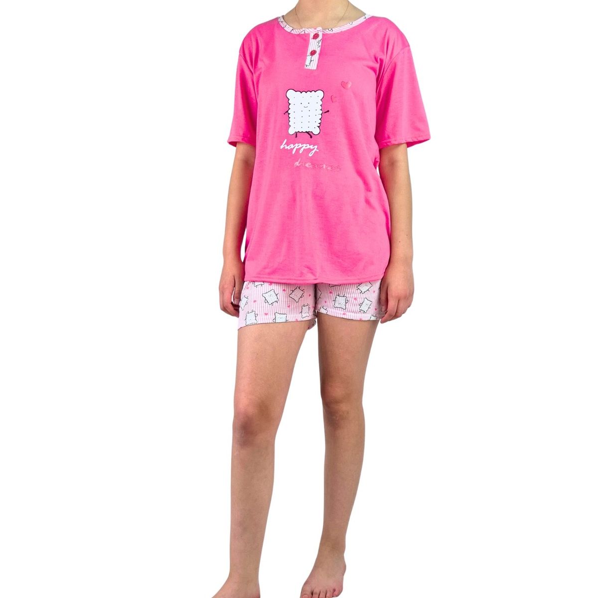 LIKE SHOP - Pijama Mujer Verano Manga Corta y Short 497