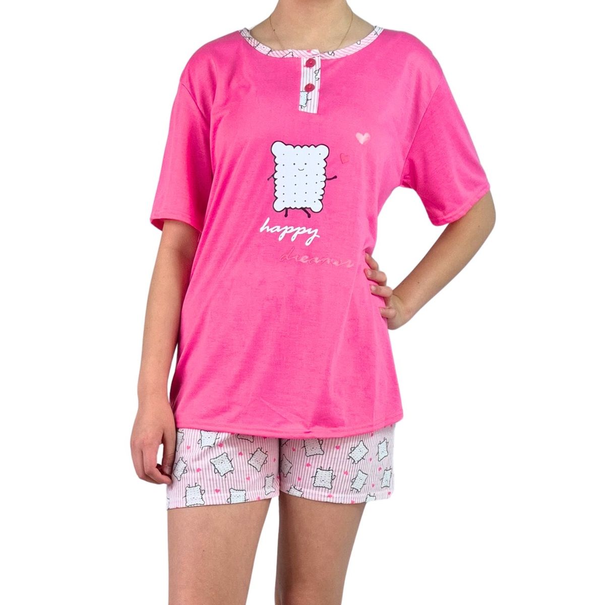 LIKE SHOP - Pijama Mujer Verano Manga Corta y Short 497
