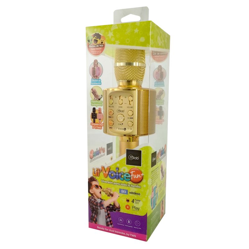 MLAB - MLAB MICROFONO LIL VOICE 2 LED GOLD
