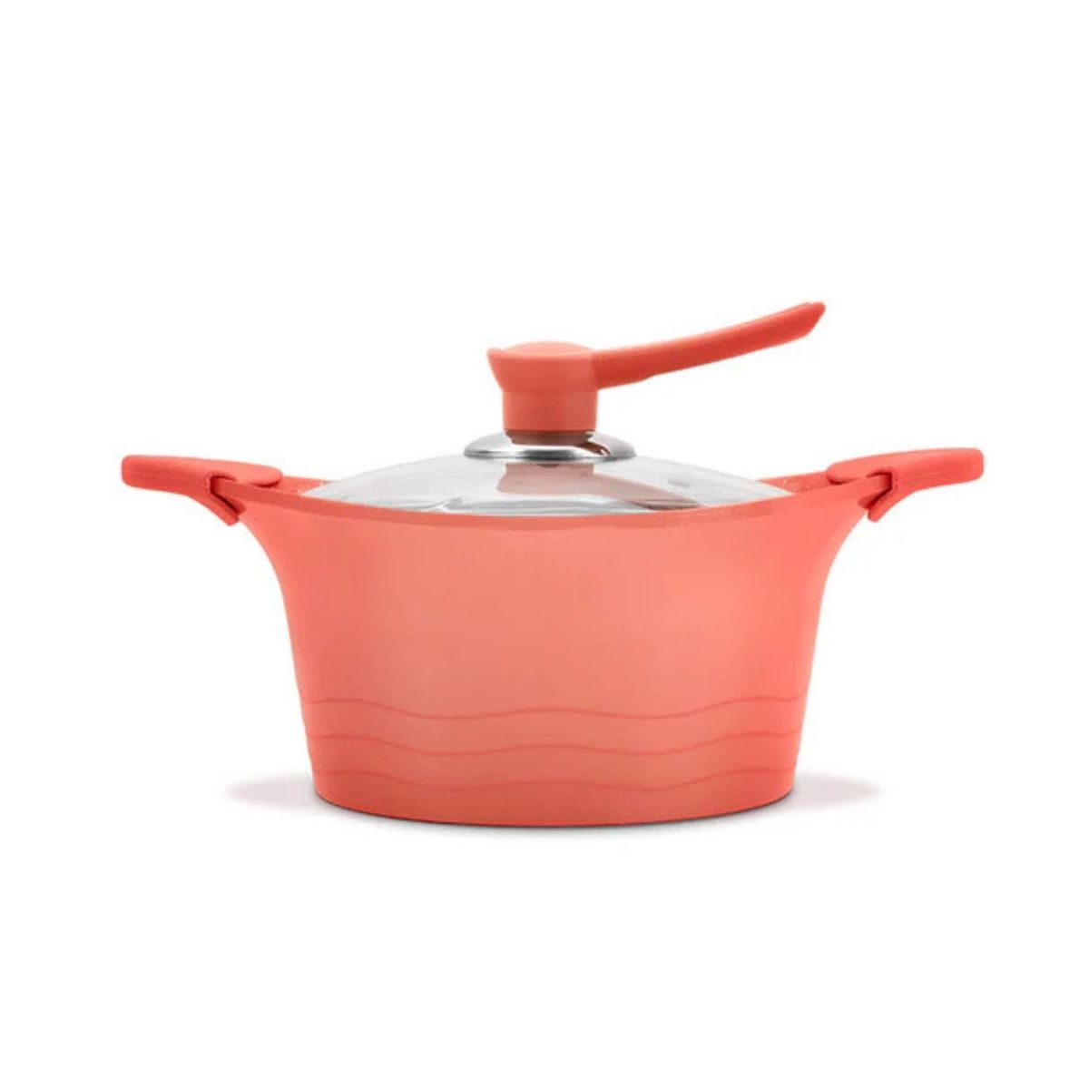 BOHLIER - Cacerola 24cm De Aluminio Fundido Rosa Bohlier Tapa De Vidrio