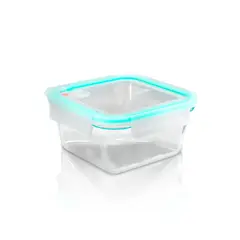GLASSLOCK - Contenedor De Vidrio Hermetico Cuadrado 490mL