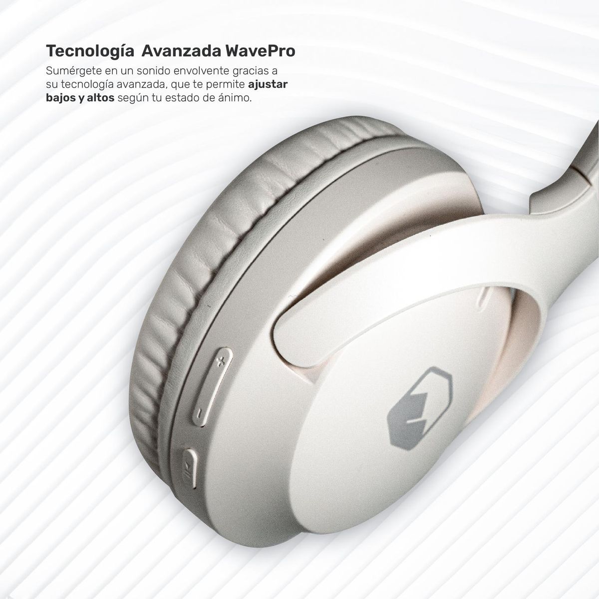 LHOTSE - Audifonos Bluetooth Inalambricos Over Ear WavePro - Beige