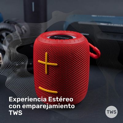 Imagen 2 del producto Parlante Portátil Inalámbrico Bluetooth TripGo - Rojo Rojo