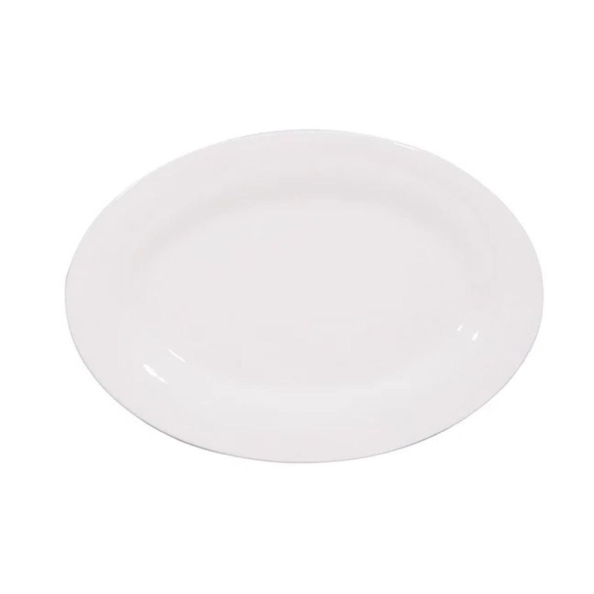 HALLEN - Plato Ovalado 30cm Porcelana Blanca Hallen