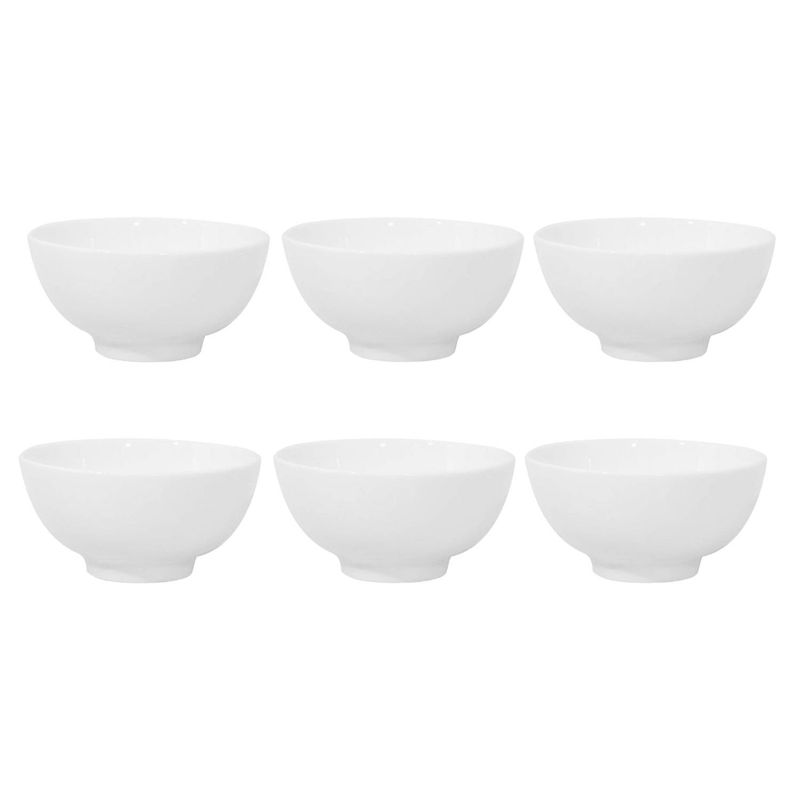 HALLEN - Set 6 Bowl Redondo De 11.5cm Porcelana Blanca Hallen