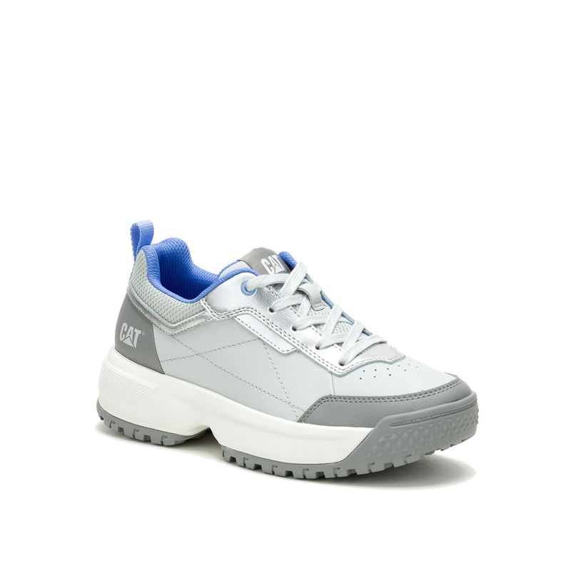 CAT - Zapatilla Cuero Mujer Flame Gris Claro CAT