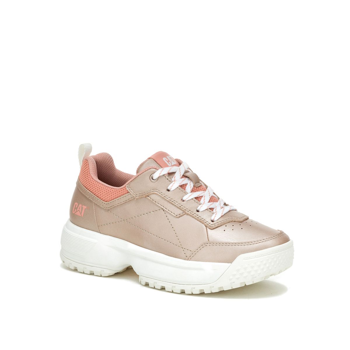 CAT - Zapatilla Cuero Mujer Flame Palo Rosa CAT