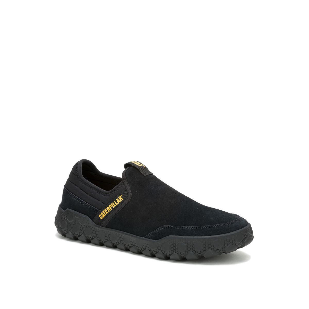 CAT - Zapatilla Slip On Gamuza Hombre Hex + Negro CAT.