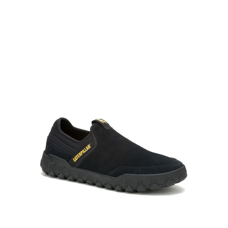 CAT - Zapatilla Slip On Gamuza Hombre Hex + Negro CAT