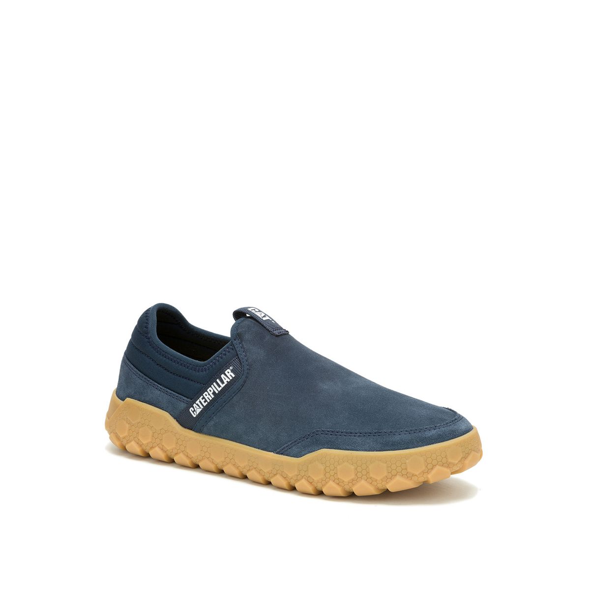 CAT - Zapatilla Slip On Gamuza Hombre Hex + Azul Marino CAT