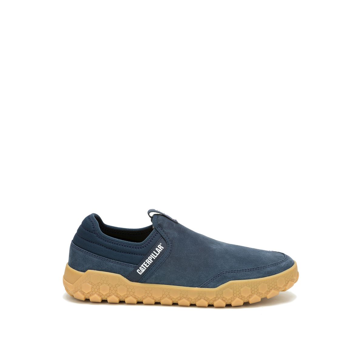 CAT - Zapatilla Slip On Gamuza Hombre Hex + Azul Marino CAT