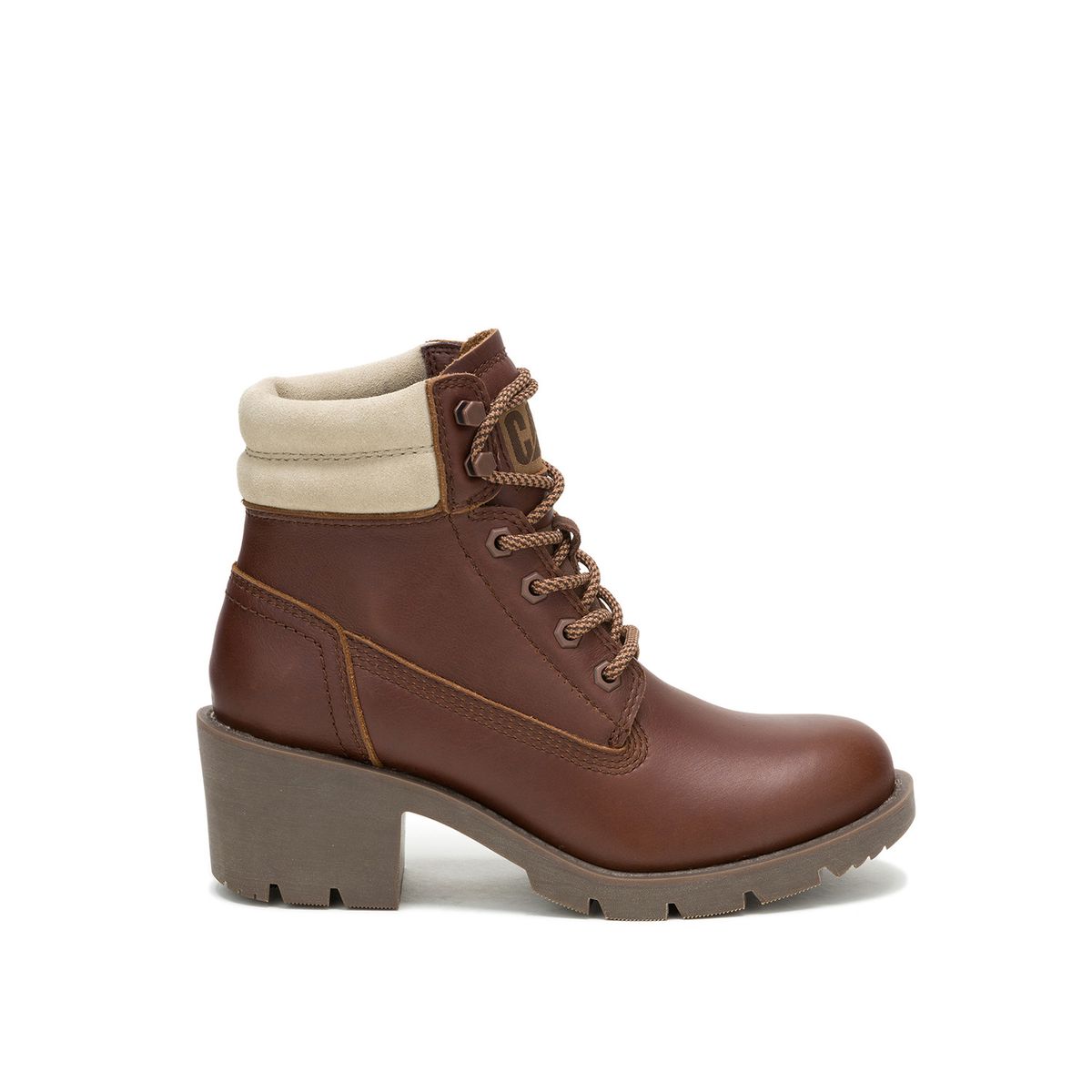 CAT - Botín Cuero Mujer Rewrite Café CAT