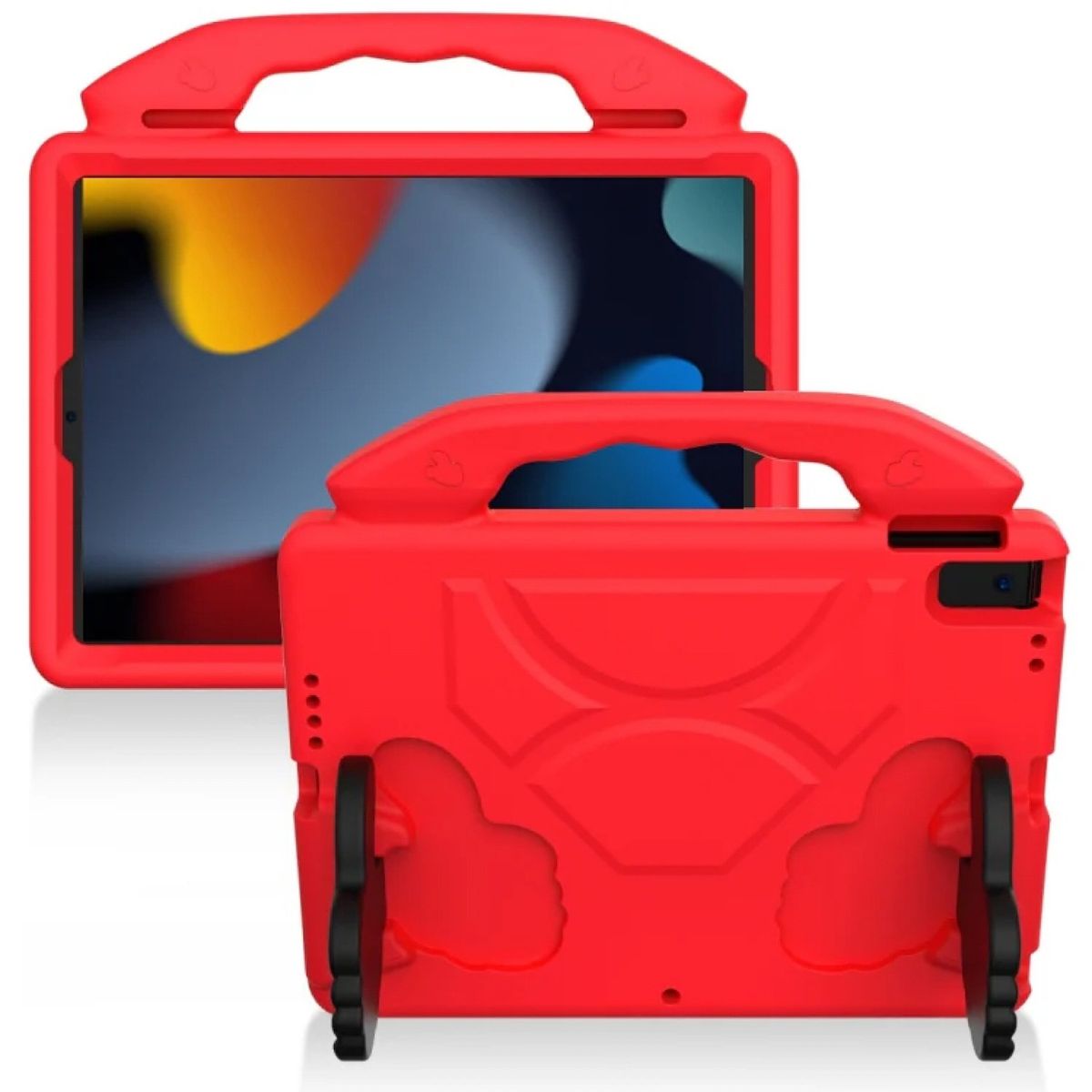 GENERICO - Carcasa Para iPad 10.2  7ma, 8va y 9na Generacion- Rojo