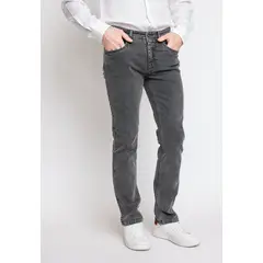 TRIAL - Jeans Hombre Casual Algodón Liso Slim Naze Gris