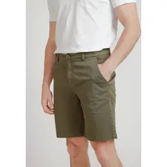 TRIAL - Bermuda Hombre Casual Algodón Liso Slim Valerio Verde