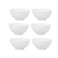 HALLEN - Set De 6 Bowl Redondo De 15cm Porcelana Blanca
